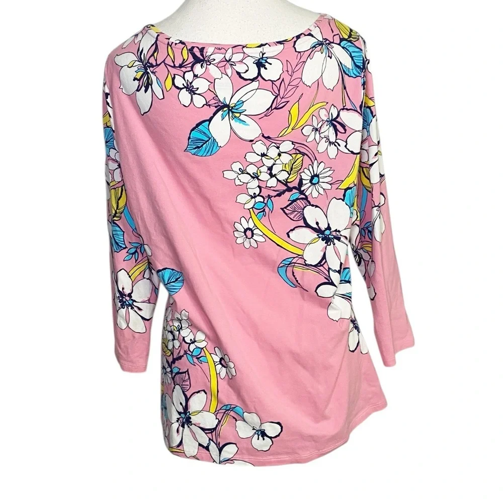 Talbots Pink Floral Blouse - Picture 2 of 12